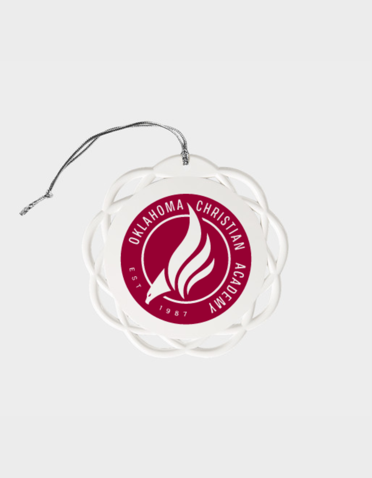 OC Spirit Embroidered Patch, White - Oklahoma Christian Campus Store